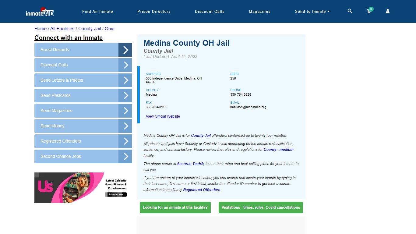 Medina County OH Jail - Inmate Locator - Medina, OH